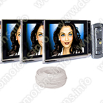 Комплект видеодомофона с тремя мониторами Eplutus EP-2291