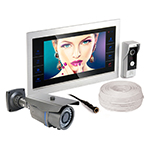 Комплект видеодомофона HDcom-S-101AHD и микрокамера KDM-5405B и уличная камера KDM-5213A